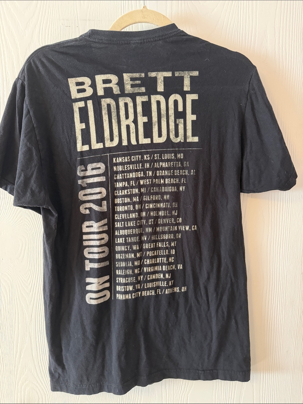 2016 Brett Eldredge Black Tour T-Shirt - Men's Crewneck Shirt - Picture 2 of 2